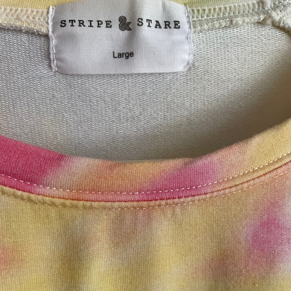 Stripe & Stare Rainbow Sunshine Tie Dye Sweatshirt Shirt Top L - Picture 3 of 12